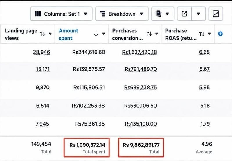 Meta Ads Campaign Results